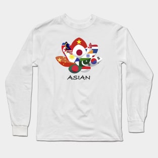 I Am an Asian World Flower Long Sleeve T-Shirt